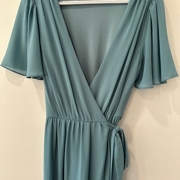 Baltic Born Midi Wrap Dress in colour Sea Glass Size Medium - Picture 3 of 4